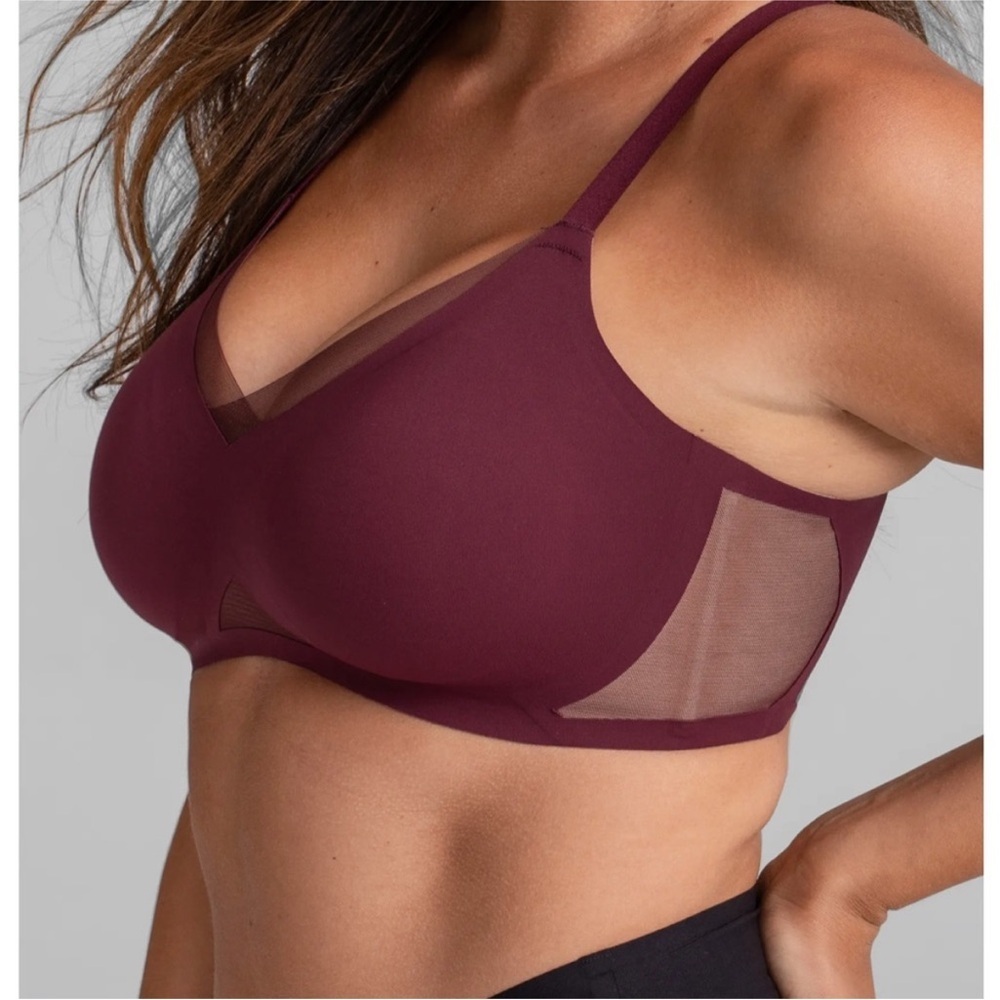 Honeylove Crossover Bra Size XL Fig Maroon Red Wireless Wireless Smoothing - Picture 5 of 14